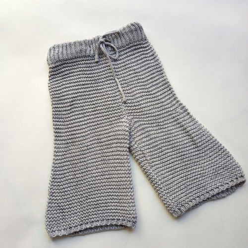 Chunky Knit pants- Grey speckle